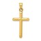 14K Yellow Gold Cross Pendant Charm Religious Jewelry 35 X 17mm